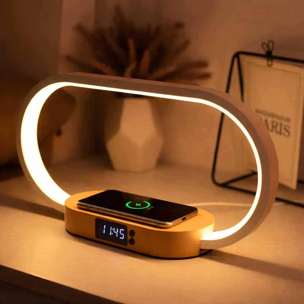 Réveil Simulateur d'Aube Bois & Chargeur Induction | NightRitual